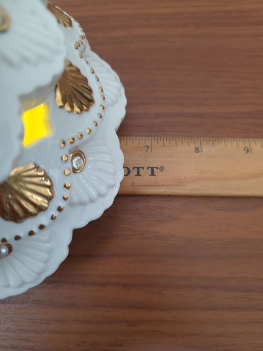 Lenox FLORENTINE & PEARL Lit Porcelain Christmas Tree 24k Gold Accents Box & COA - Picture 10 of 10